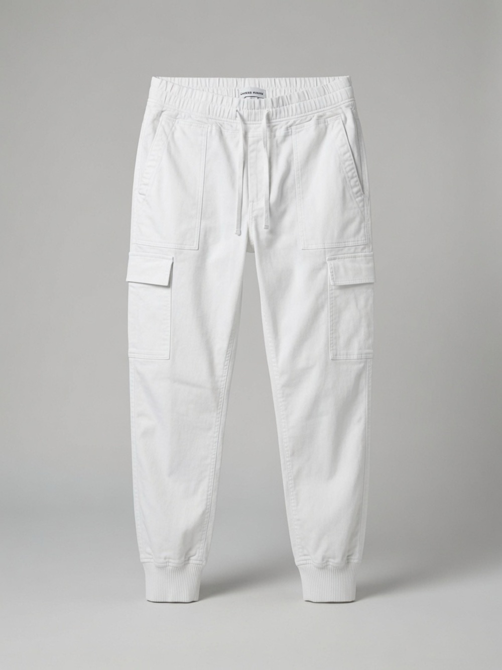 James Perse White Cargo Joggers